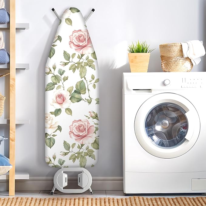 Floral Ironing Board Cover 17.7"x49", Standard Size Iron Board Covers
