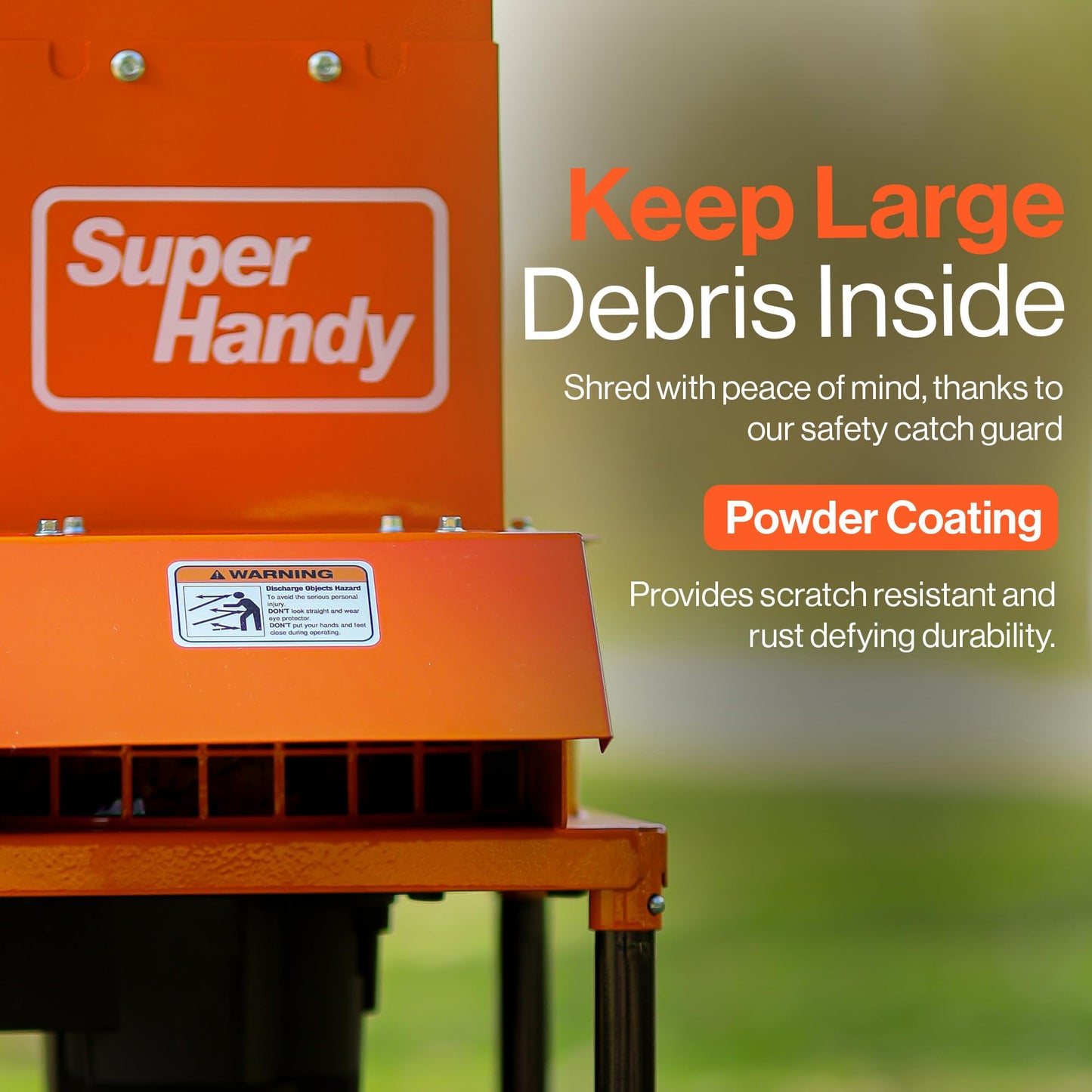 SuperHandy Leaf Mulcher Shredder Electric Waste Management Heavy Duty 120V AC 11" Inch Cutting Blade 0.5" Inch Cutting Capacity for Leaves, Grass, & Clippings
