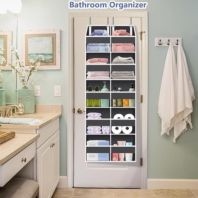Heavy Duty Over The Door Organizer 5 Tiers, Extra Large Behind Door Storage of