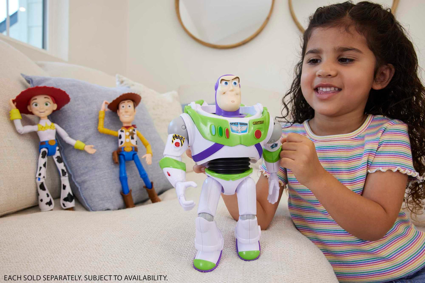 Mattel Disney Pixar Buzz Lightyear Large Action Figure 12 in Scale Highly Posable Authentic Detail, Toy Story Space Movie Collectable, Ages 3 Years & Up, HFY27