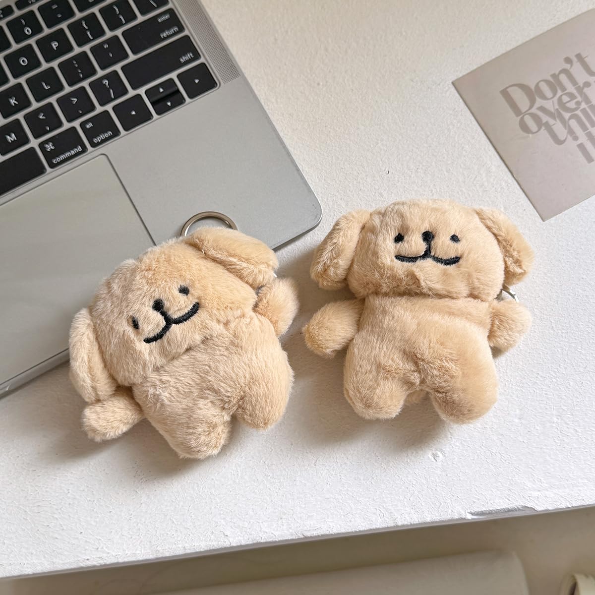 Yatchen Furry Case Compatible with AirPods Pro,Funny Cute 3D Cartoon Plush Dog Design Fluffy Soft Warm Cover Case Carrying Charging Box with Keychain Anti-Fall Protective Case for AirPods Pro