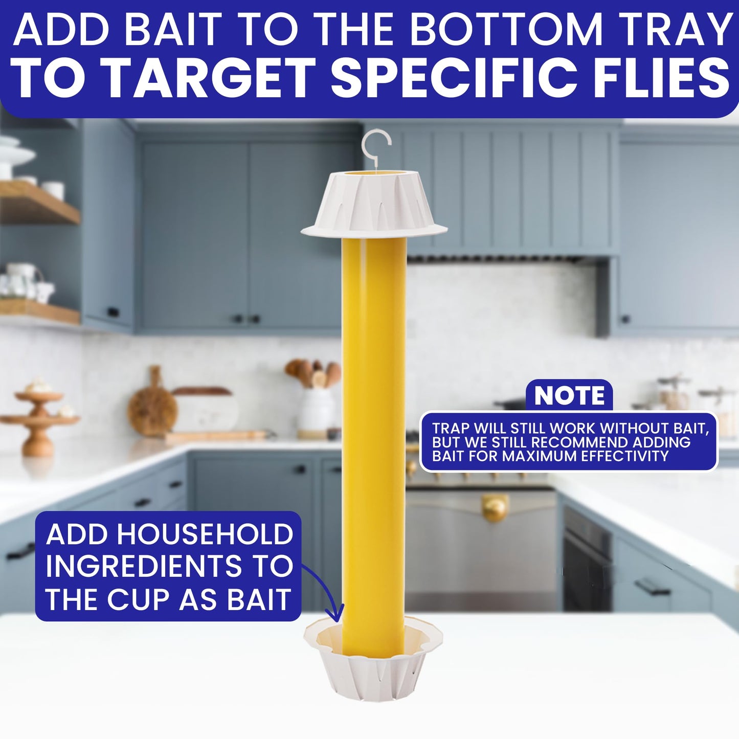 Fly Stick Sticky Fly Traps for Indoors Outdoor 6pk. Non-Toxic Super Sticky Hanging Flies Catcher Paper Tape Strips for Home. Catches All Bugs and gnats. Indoor Outdoor House Flying Insect Trap.