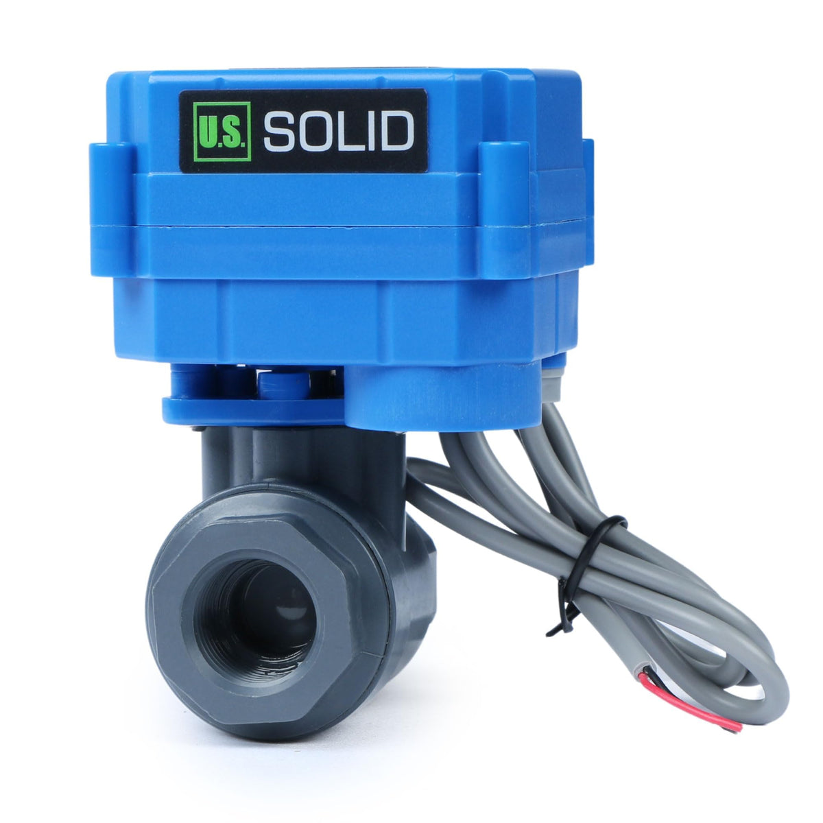 U.S. Solid 1/2” UPVC Motorized Ball Valve - Plastic Electrical Ball Valve with Full Port, 2 Wire Auto Return, 9-36V AC/DC, Normally Closed(Pack of 20)