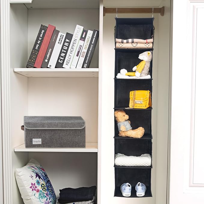 6 Shelves Hanging Closet Organizer, 2 Pack Hanging Storage