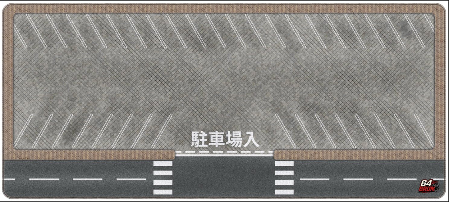 XXL 1/64 Scale Parking Lot Mouse Pad 90x40cm Non-Slip Rollable Desk Mat | Large Diorama Playmat for Hot Wheels, Matchbox, Mini GT, Tarmac, Inno64 and Diecast Car Collectors, Kids and Gamers