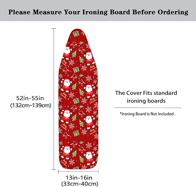 Christmas Cute Santa Claus Ironing Board Cover Standard Ironing Board Cover
