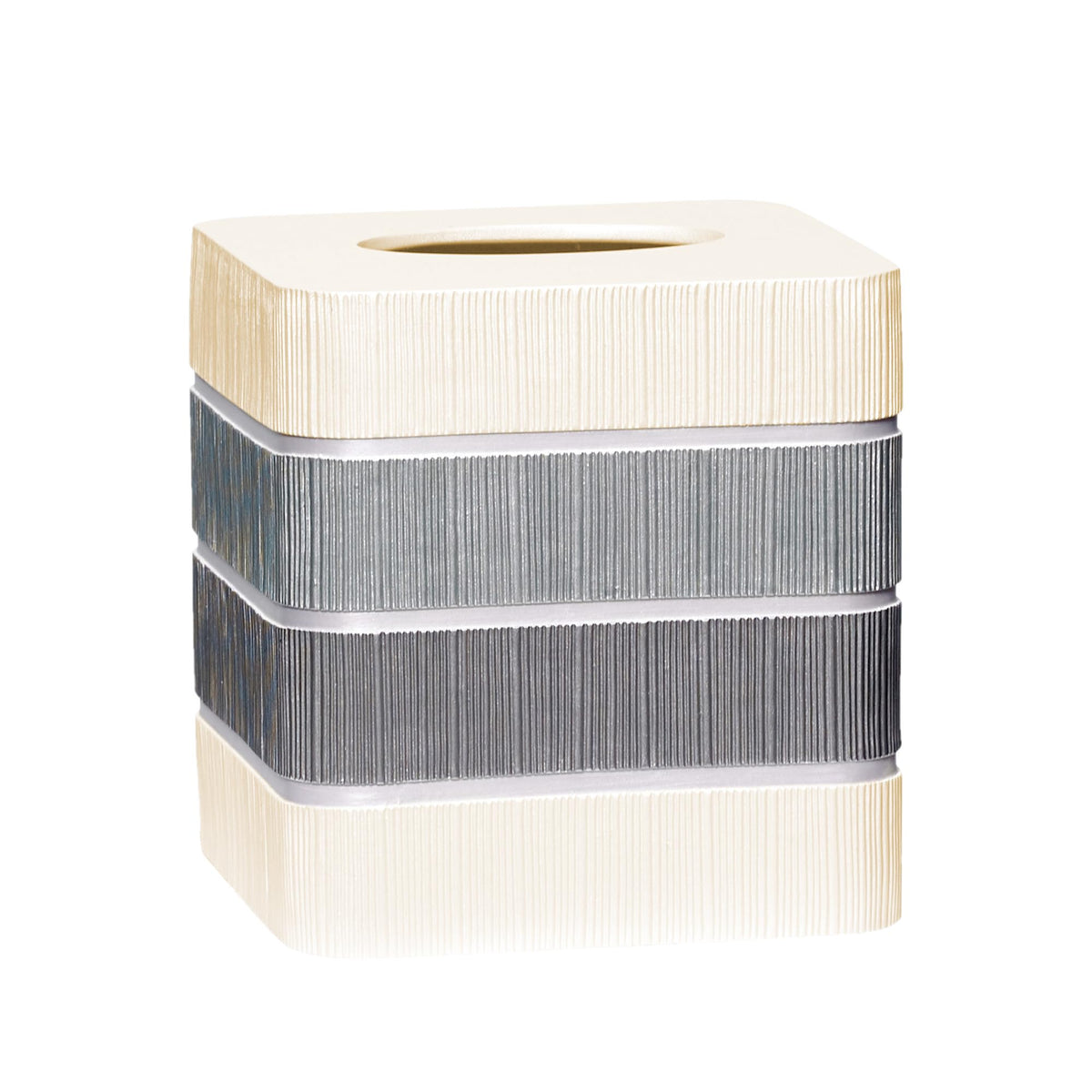 Resin Tissue Box Cover for Modern Home Decor - Minimalist Square Tissue Box Holder for Guest Room, Bedroom, Bathroom, Tabletop & Office - Durable and Aesthetic Tissue Holder, Modern