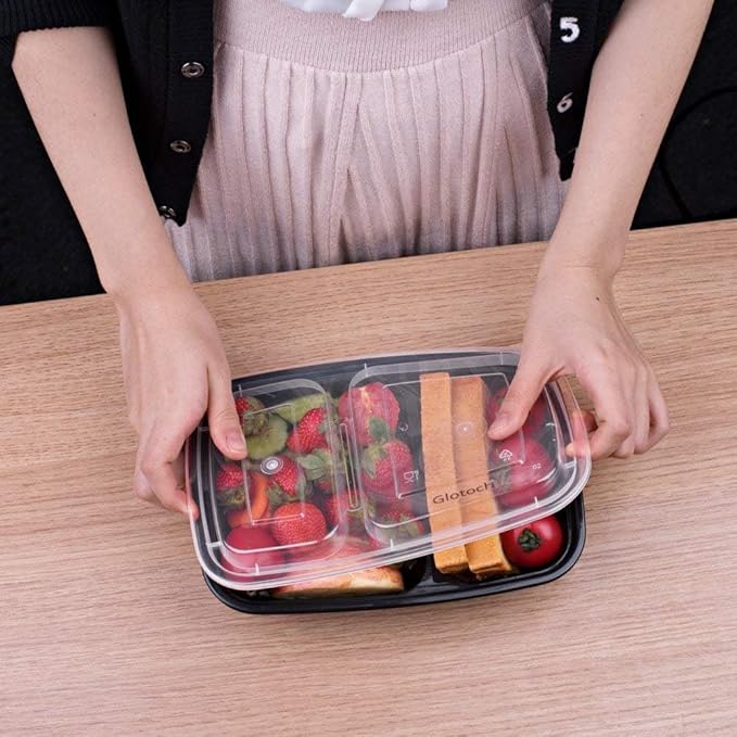 Glotoch 10 Pack 32OZ Meal Prep Containers Reusable Microwave Safe, Extra Large