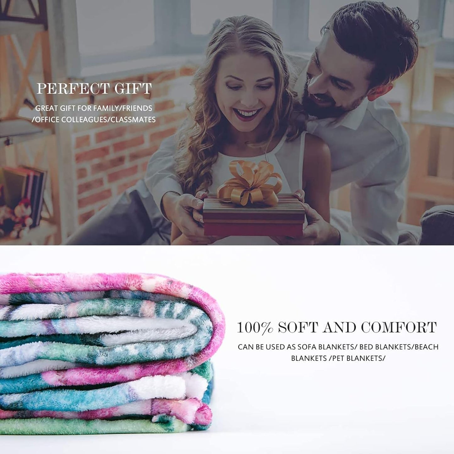 Jekeno Strawberry Fruit Floral Blanket Cute Flower Gifts for Women Kids Girls Mom Wife Men Boys Birthday Christmas Halloween Easter Home Bedroom Bed Sofa Decor Plush Throw Pink 50"x60"