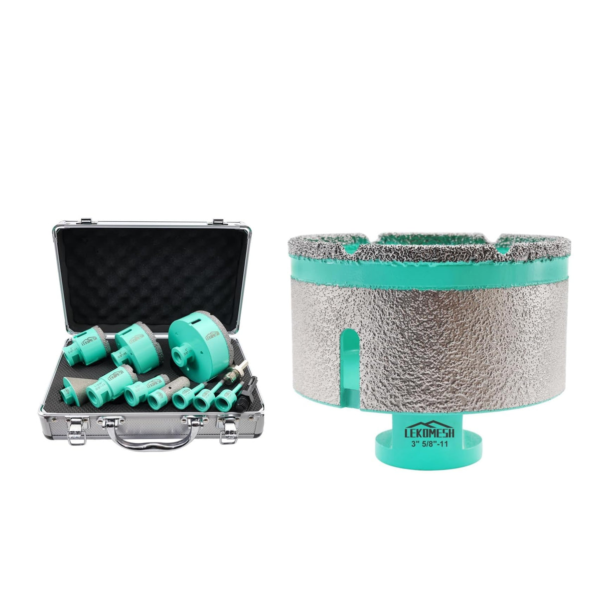 LEKOMESH Diamond Hole Saw Kit and LEKOMESH Diamond Core Drill Bits Milling Bits