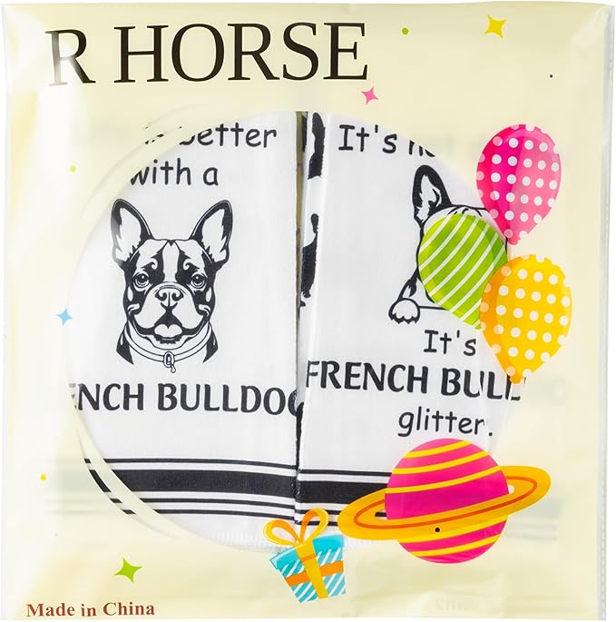 French Bulldog Kitchen Dish Towel