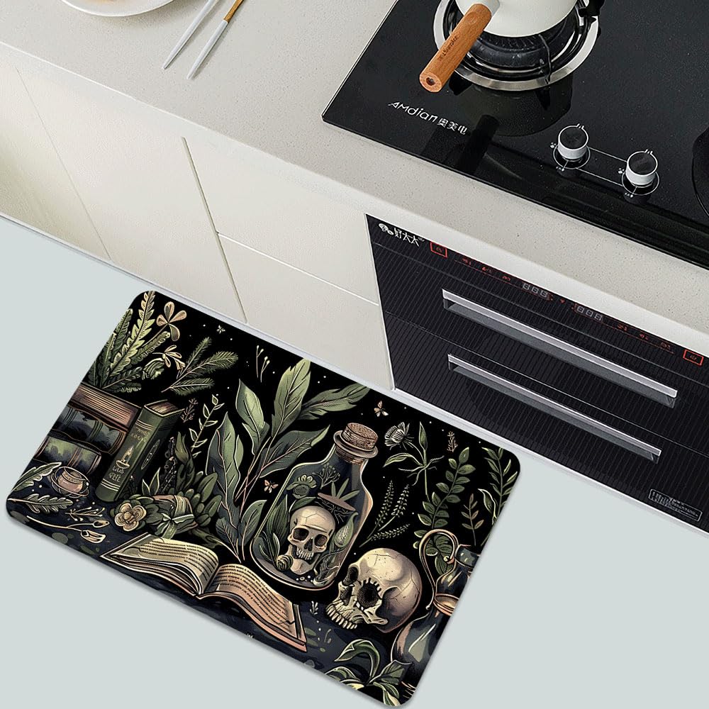 ZHUZHISHAN Bath Mat-Bathroom Rug,Books and Skulls-Absorbent Non Slip Quick Dry Stain Resistant Easy to Clean Care Shower Rug for Bathtub Shower Room 16×24Inch (40 * 60cm)