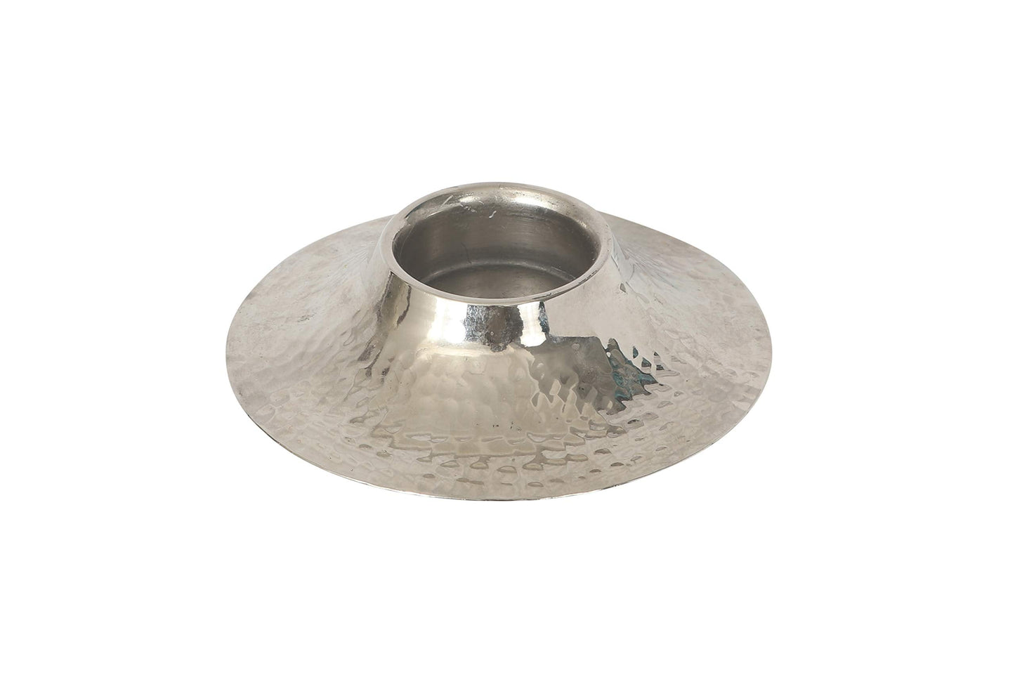DeKulture Handmade Pure Nickel Votive T-Light Holder & Candle Bowl Diya - 4.5x1.5 inch
