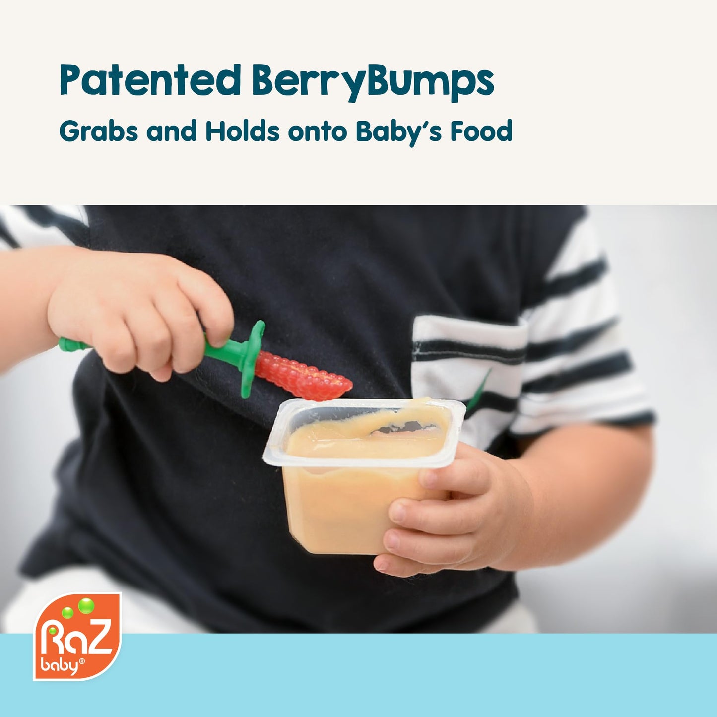 RaZ-Berry Baby Spoon/Baby's First Spoon / 100% Silicone