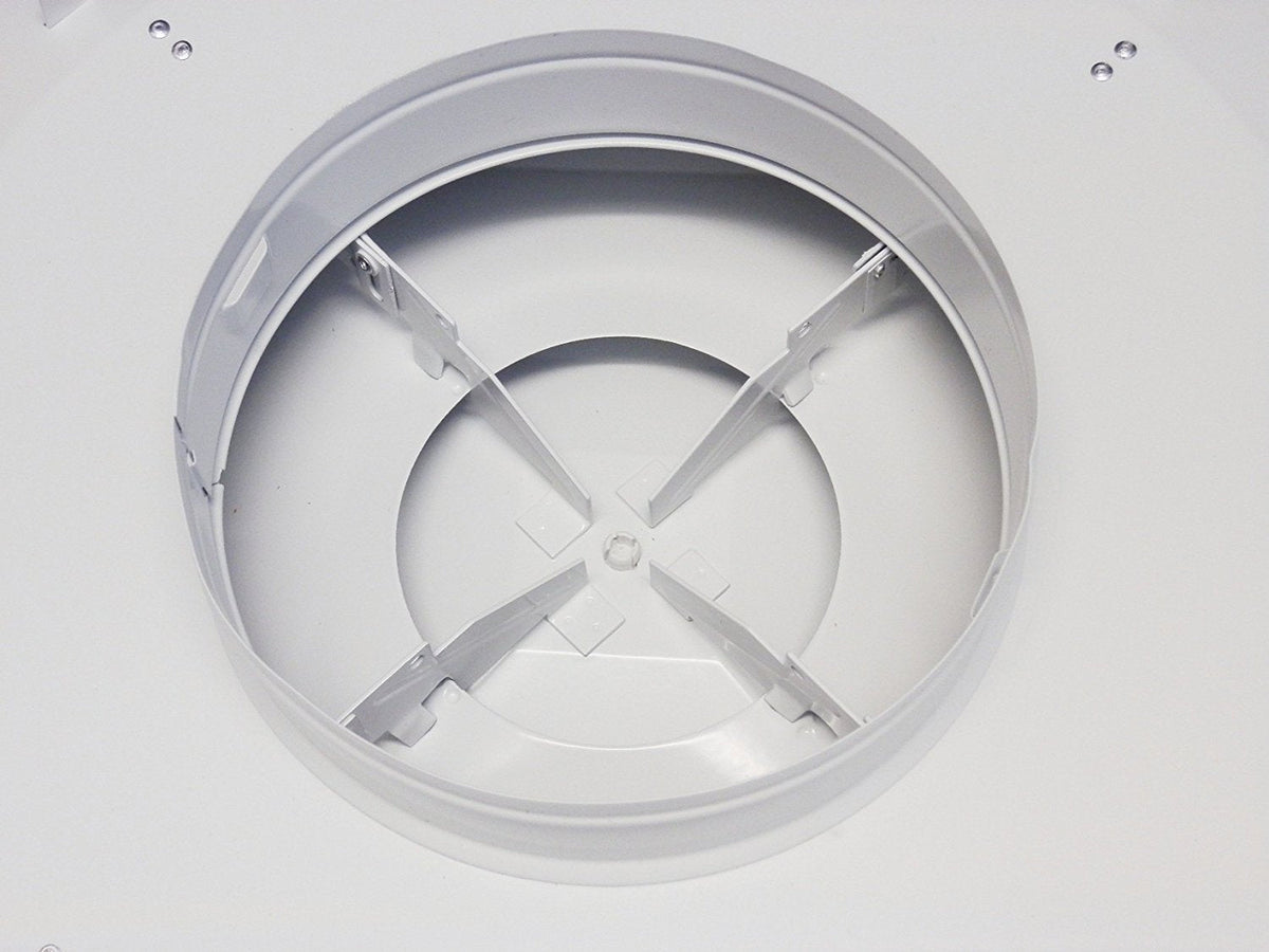 Drop Ceiling HVAC Supply Grille - for T-Bar Lay-in - 3 Coned - 24" x 24" - for 12" Vent Connection