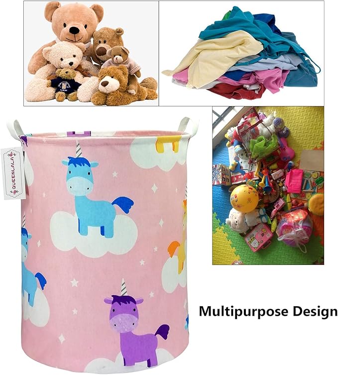 QUEENLALA Large Storage Basket, Laundry Hamper/Bathroom/Home Decor/Collapsible
