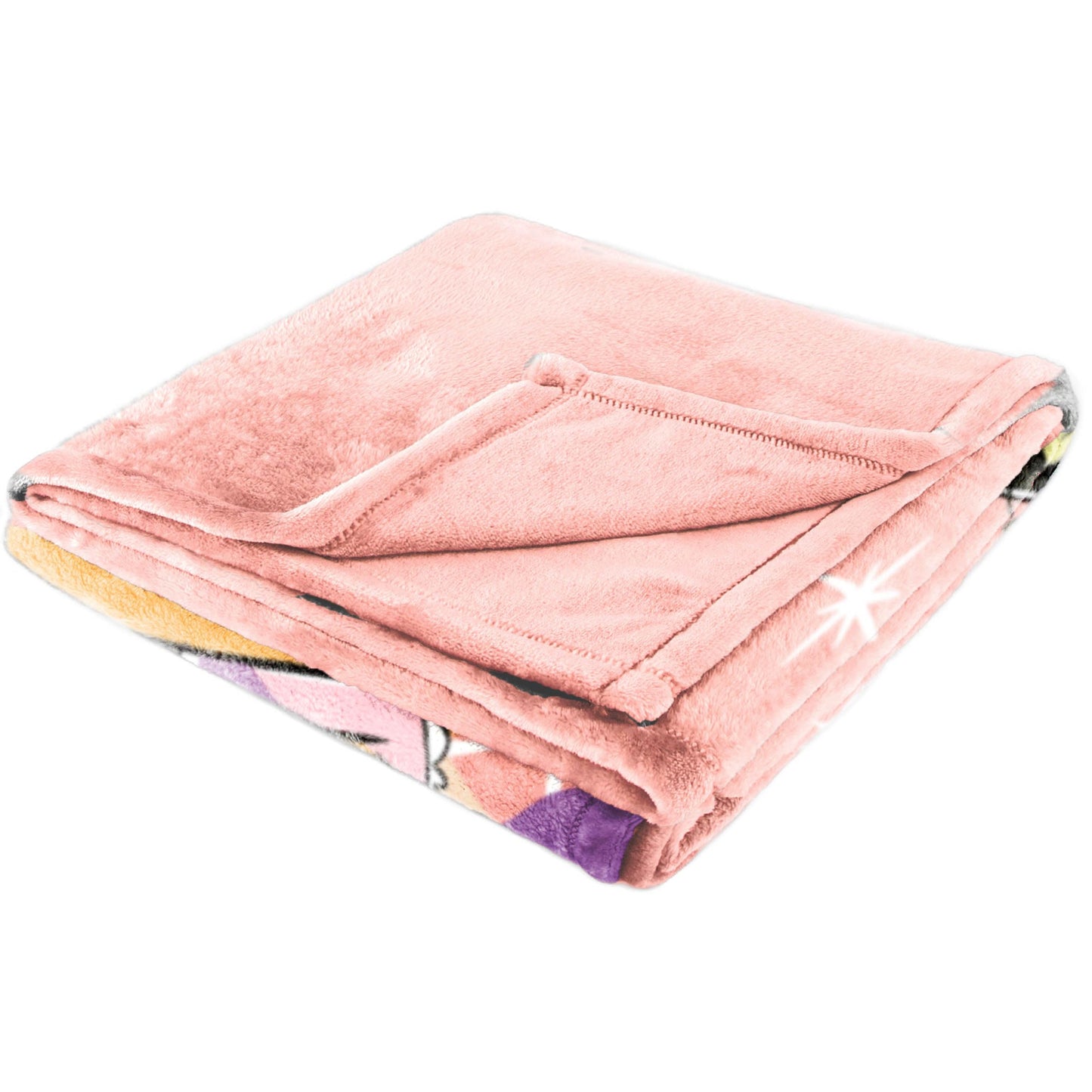 Jay Franco Kids Plush Throw Blanket – Soft & Cozy Fleece Throw for Bedroom & Couch Décor, Official Licensed Product, Pink - Disney Princess, 60x90 - Large Blanket