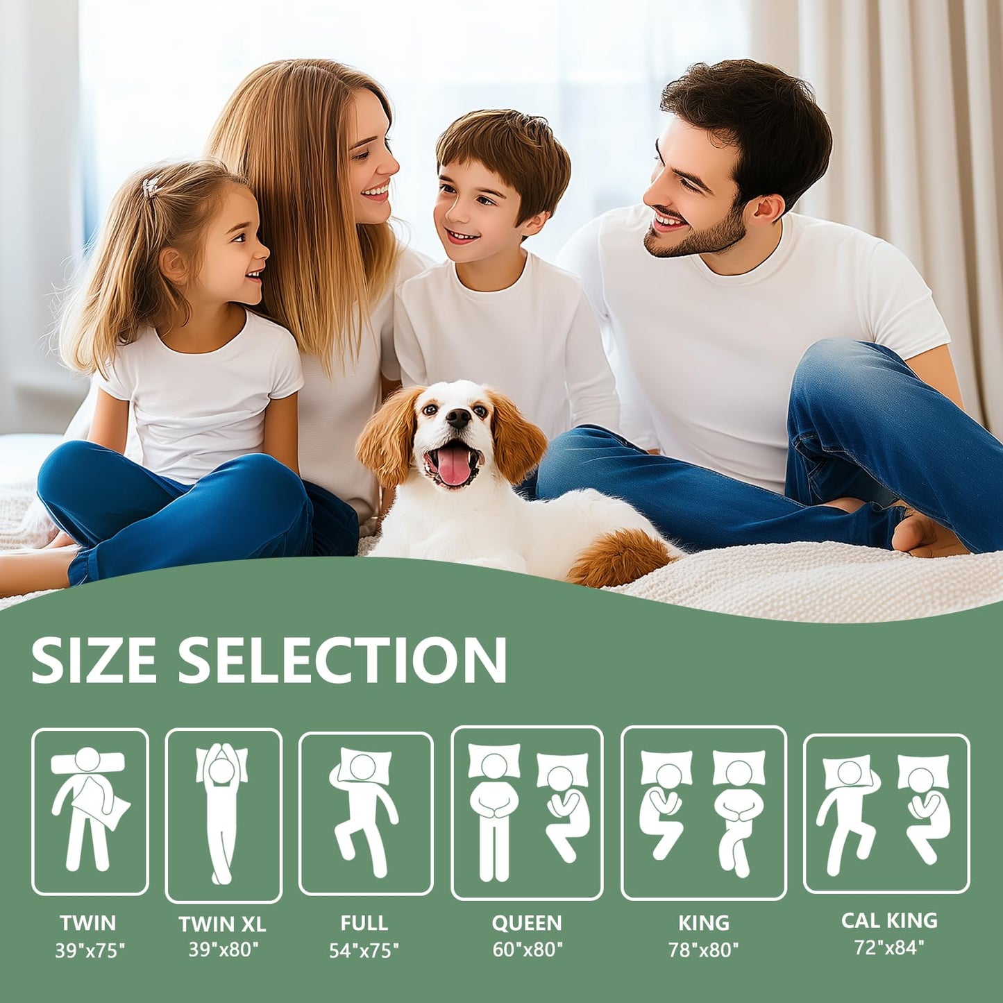 Premium Waterproof Mattress Protector King Size, Breathable Bed Cover 3D Air Fabric Cooling Mattress Pad Cover Smooth Soft Noiseless Washable, 8''-21'' Deep Pocket (White)