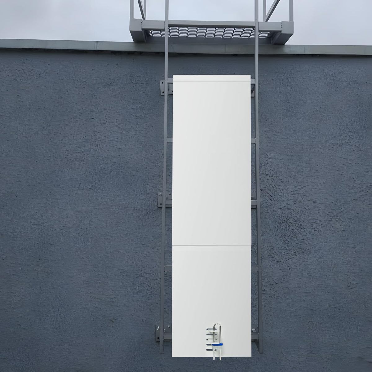 HomiShare Fixed Ladder Safety Guard, Tool-Free Install for 16"-19.25" Rungs, Anti-Theft & Weatherproof with Padlock