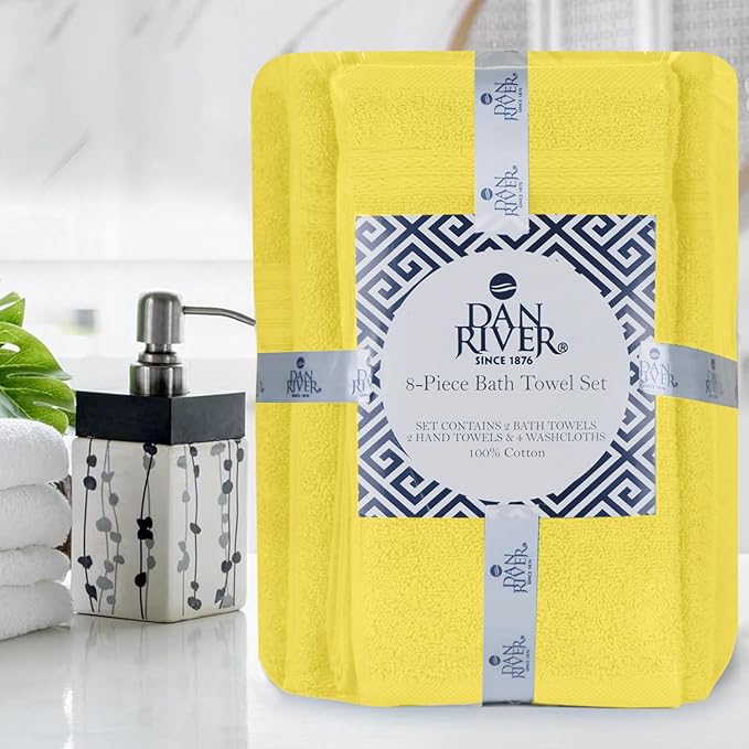 DAN River 8 PC Luxury Bath Towels