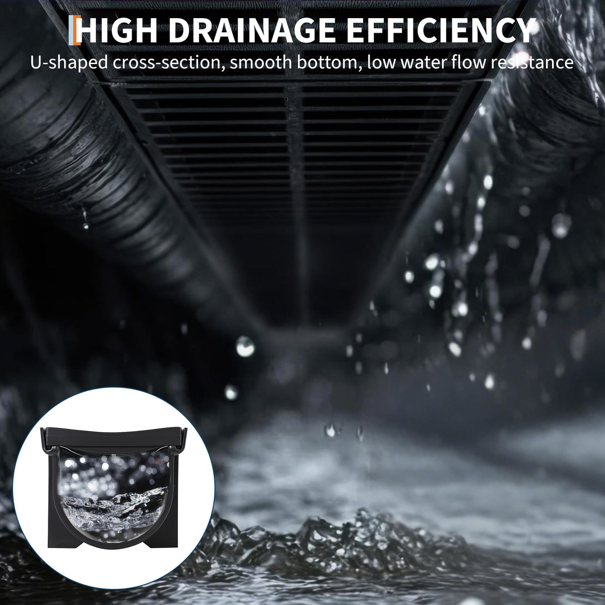 5 Pack 39.4" Trench Drain System,5.9x5.1 Inch HDPE Channel Drain with Plastic Grates & End Caps, for Garage, Garden, Patio & Driveway Drainage (Black)
