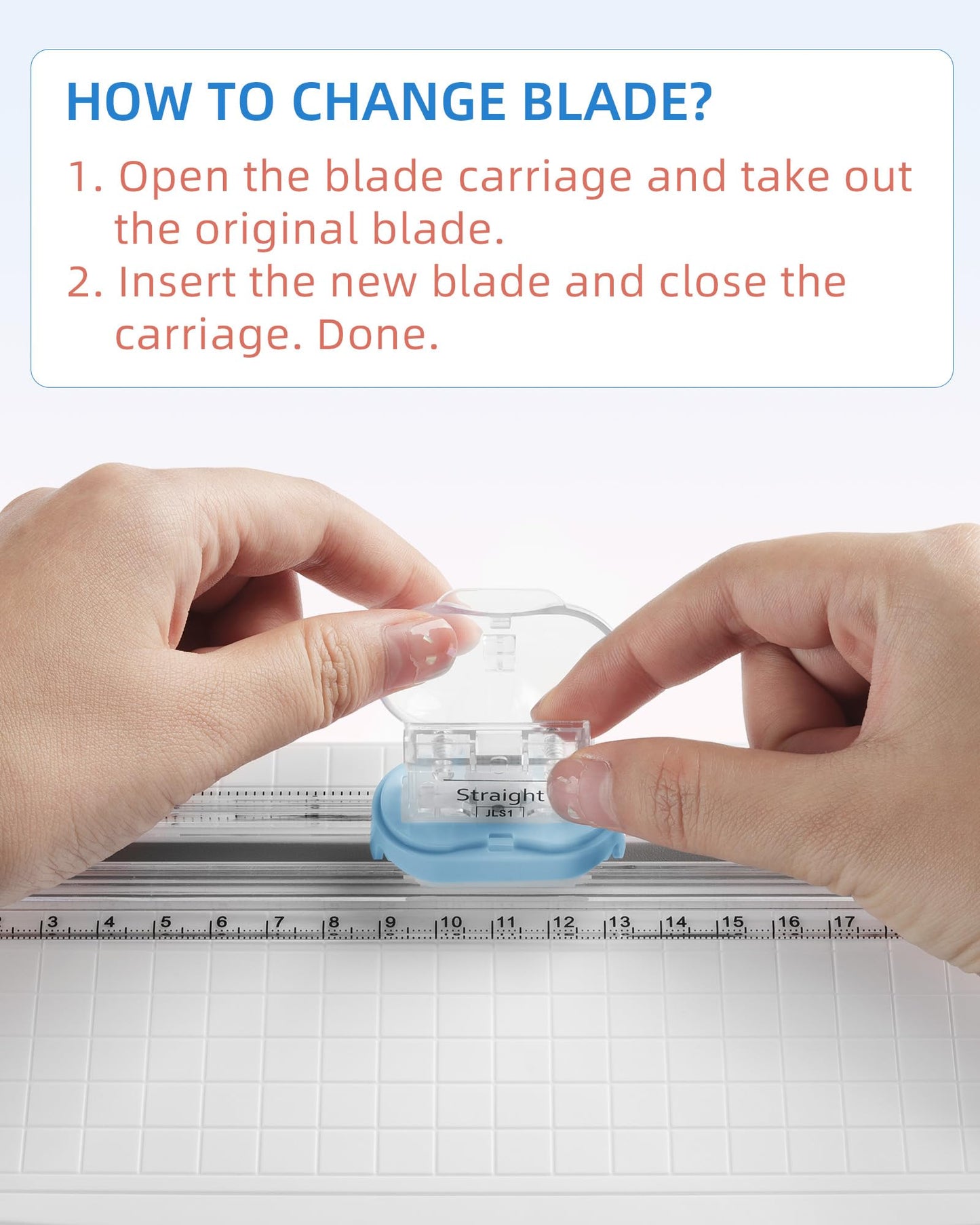 Firbon 3-in-1 Blue A5 9" Paper Cutter Bundle with 3Pcs Refill Blades for Crafts, Scrapbooking, Labels& Home Offic