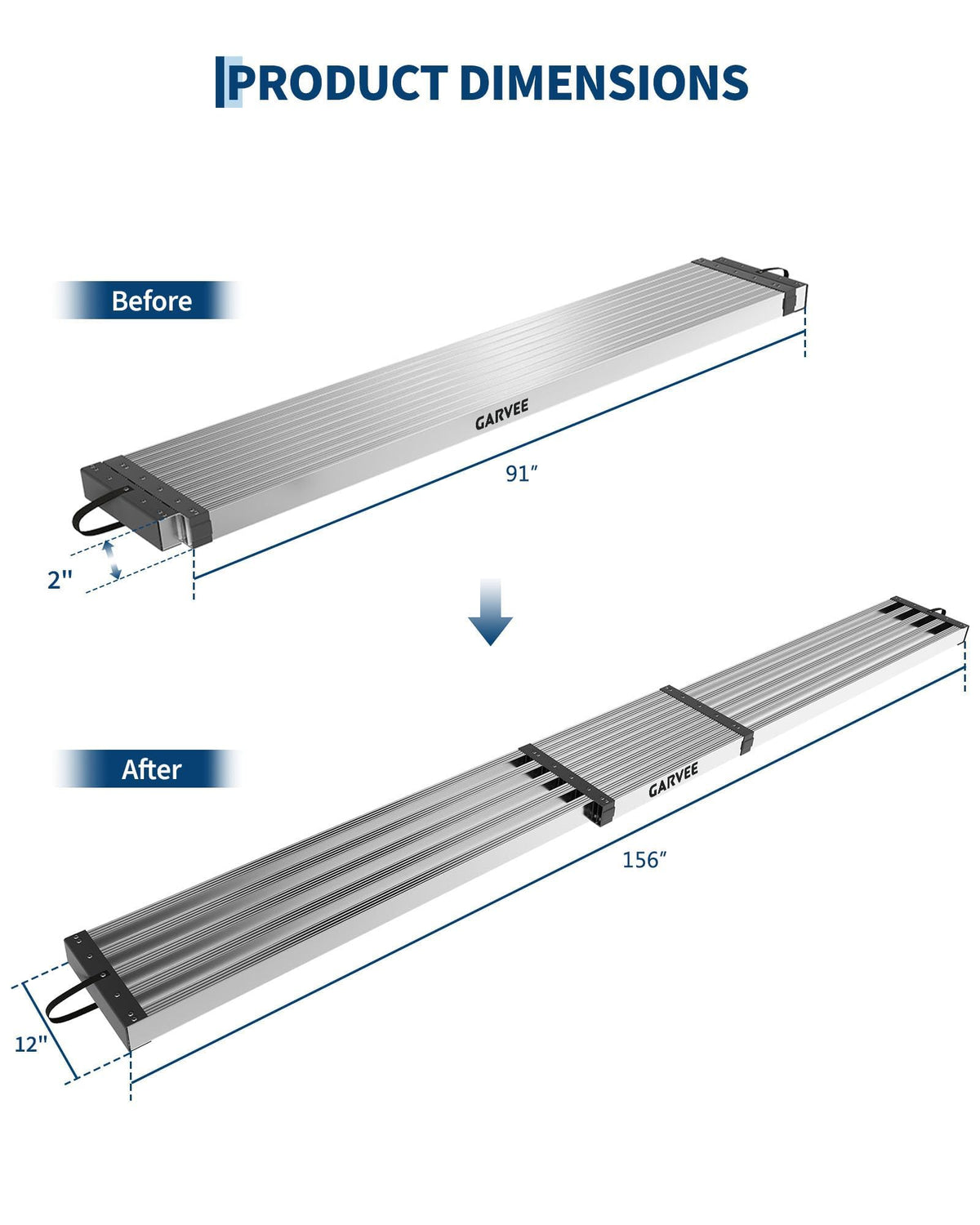 COZONY Aluminum Telescoping Work Plank - 8-13FT Extension Scaffold Platform - Heavy-Duty, Anti-Slip Surface, 440lbs Capacity - Portable Ladder Accessory for Indoor & Outdoor Use - Includes Bonus