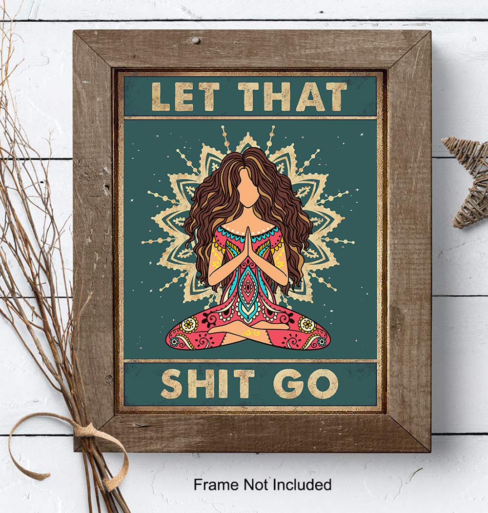Zen Decor - Meditation Gifts - Spiritual Gifts for Women - Spa Wall Art Room Decor - Namaste Wall Art - Yoga Print - Meditation Decoration - Mandala Artwork - Boho New Age Buddhist Picture