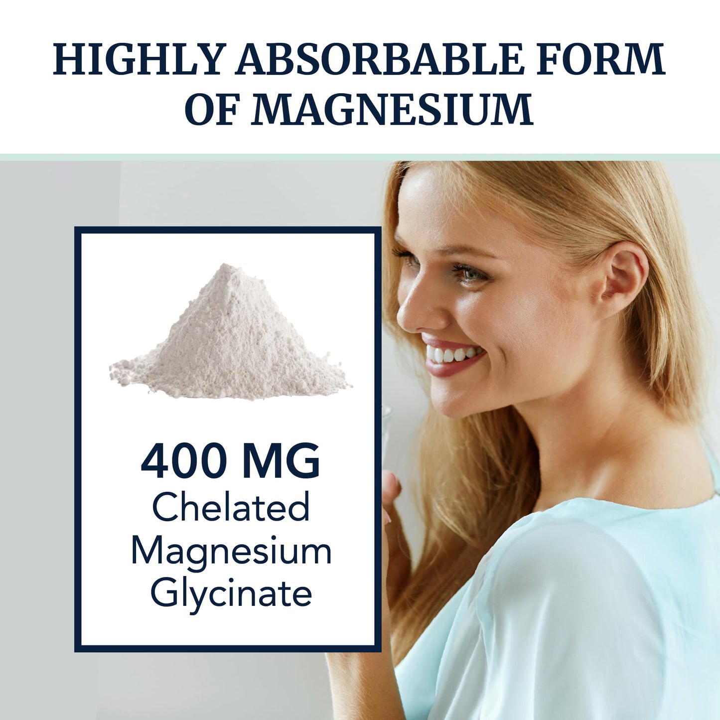 Magnesium Glycinate 400mg | Chelated Bisglycinate for Muscle Relaxation, Bones, Heart, Nerve, Sleep & Calm Support for Women & Men | High Absorption Magnesium Chelate Supplement | 120 Capsules