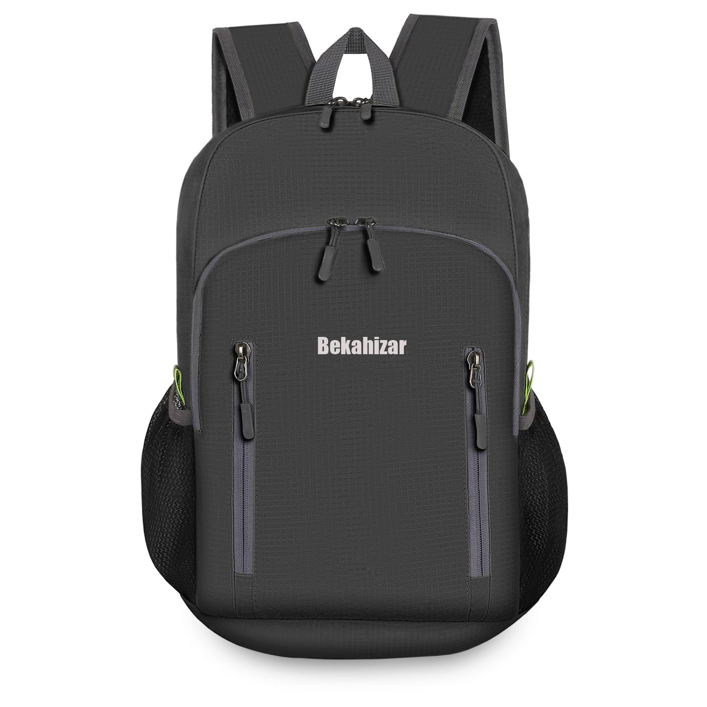 Bekahizar 20L Ultra Lightweight Backpack Foldable Hiking Daypack Rucksack Water Resistant Travel Day Bag for Men Women Kids Outdoor Camping Mountaineering Walking Cycling Climbing (Black)