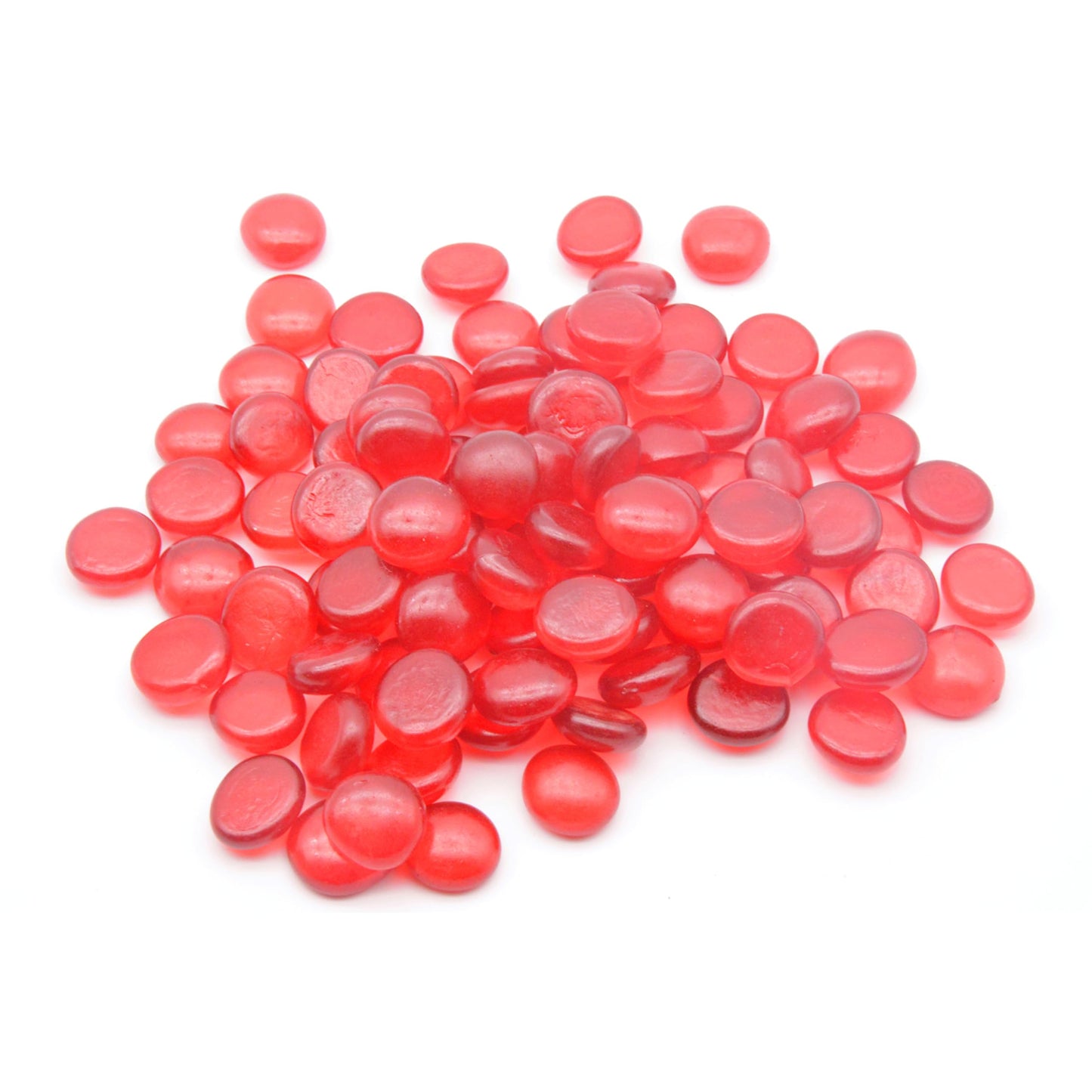 ARSUK 2LB Red Glass Pebbles for Vase Fillers, Aquarium Gravel, Decorative Stones for Crafts, Fish Tanks, Plant Pots, Wedding, Garden, Home Decor – Flat Glass Marbles (Red, 2LB)