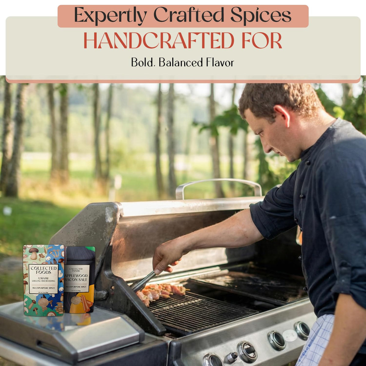 BBQ Rub Gift Set - 5 Spices Gift Set in Premium Box - Great Grilling Gift for Mother's Day, Father's Day, Birthday, Men, Women - Unique Barbecue Seasonings Gourmet Spice Set of 5: Bacon Salt, Harissa, Umami Mushroom Powder, Coffee Rub, Tuscan Grill