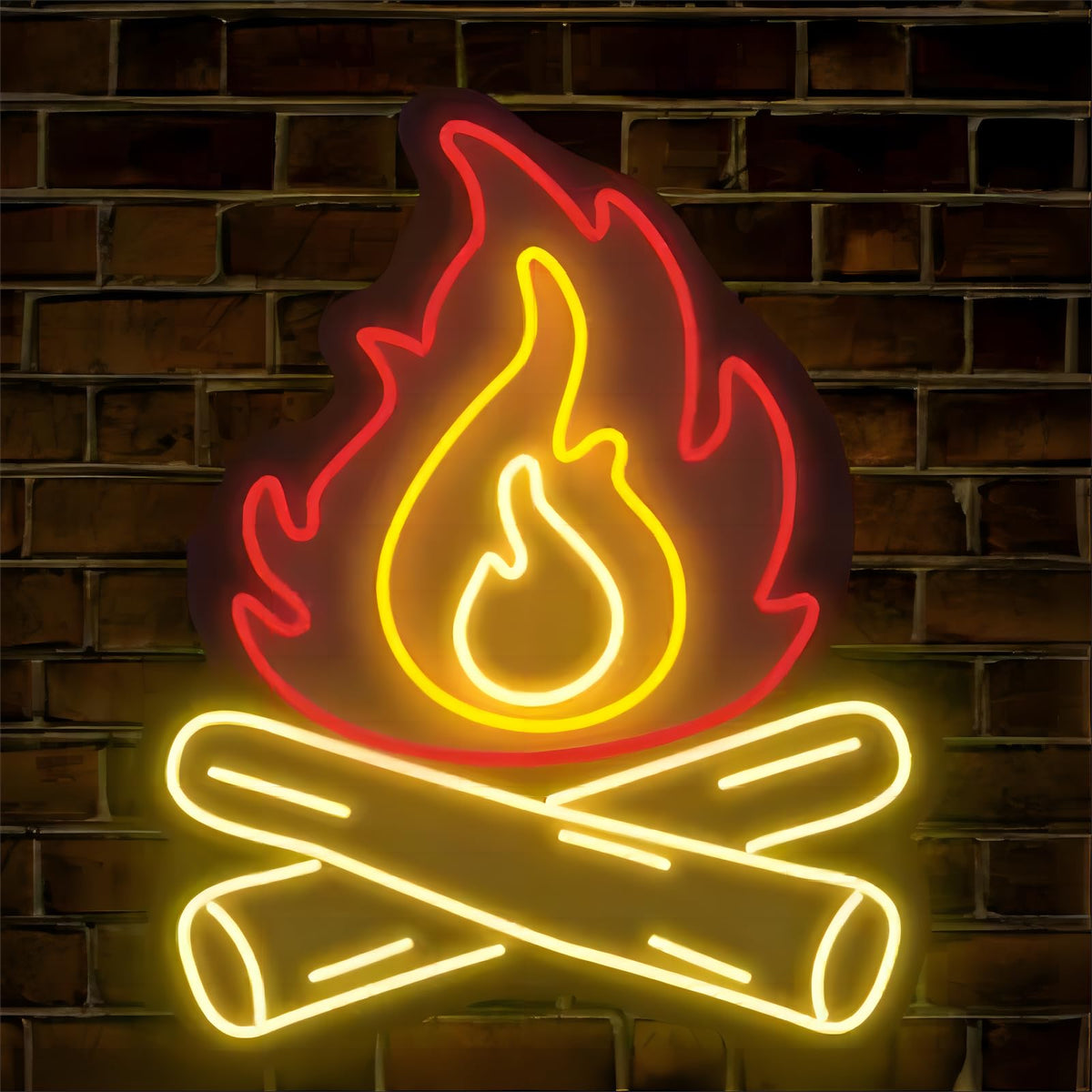 Fire Flame Neon Sign, Stove Fire led Light, light up sign for Bedroom Living Decor, Bonfire Campfire neon sign Gift for Gaming Room, Campfire decor, Camping decor