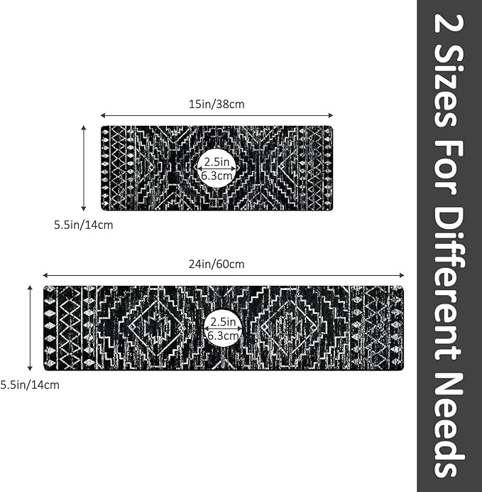 15" X 5.5" Kitchen Sink Splash Guard Faucet Mat Aztec Super Absorbent Fast
