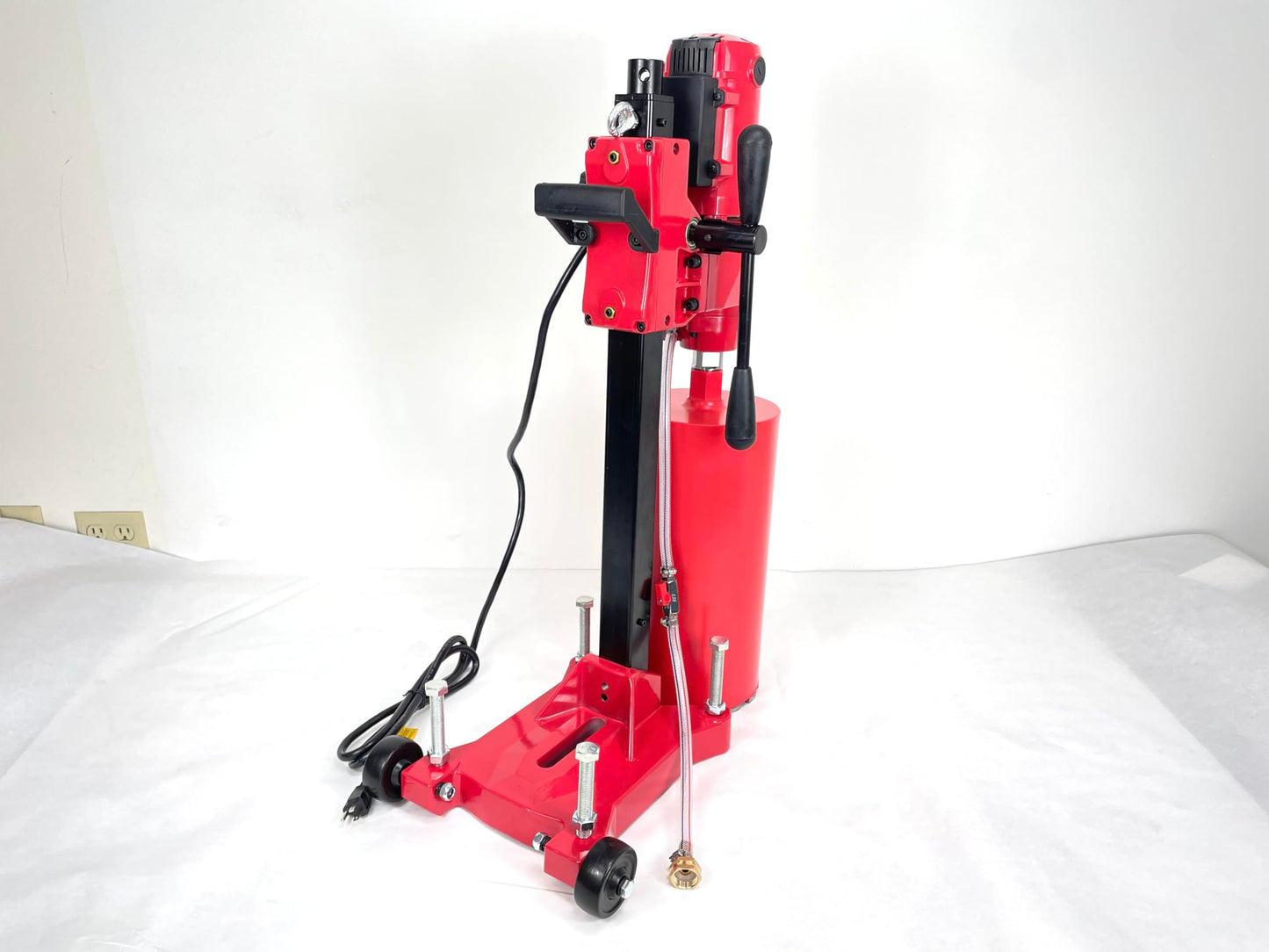 BLUEROCK PACKAGE DEAL 8Z1RB Core Drill with Rolling Base Stand + 1" - 8" Diamond WET Coring Bit Set for CONCRETE REBAR ASPHALT BRICK