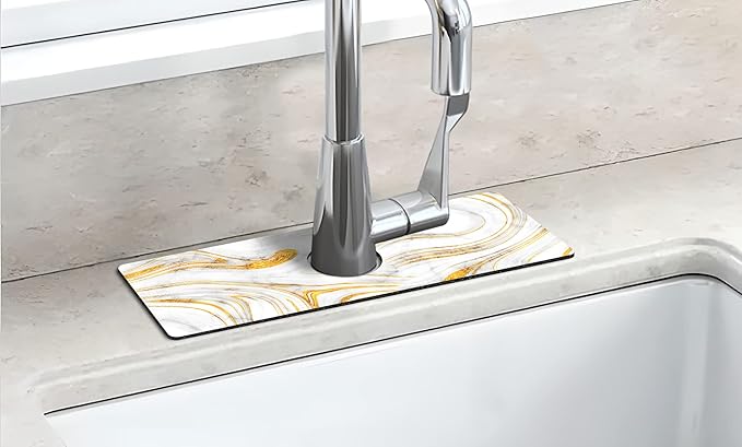 Kitchen Sink Splash Guard Faucet Mat Super Absorbent Fast Drying Mat Sink