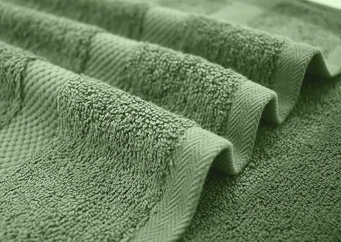 DAN RIVER Bath Towels Set of 4, 27 x 54 Inches, 100% Cotton, Larger & Lighter