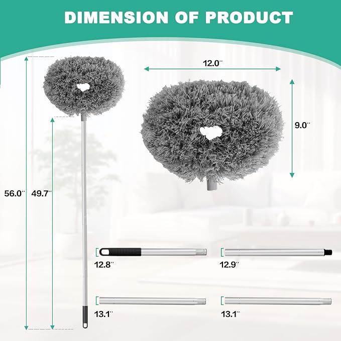Ceiling Fan Cleaner Duster Reusable Microfiber Ceiling Fan Blade Cleaner