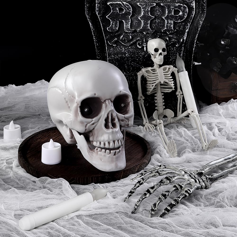 Vellibring 400" x 85" Halloween Creepy Cloth Decoration, Large White Spooky Fabric Cloth Scary Gauze Cheesecloth for Haunted House Halloween Party Yard Wall Indoor Outdoor Decor