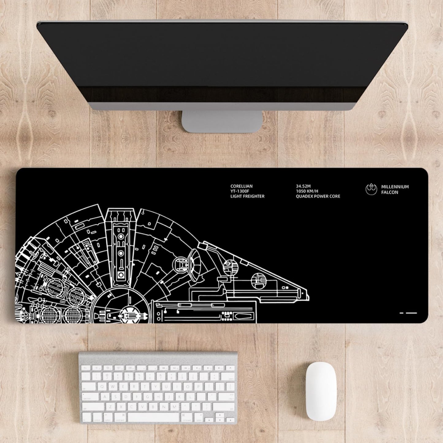 Stanoha Mousepad Desk Mat Gaming Large Keyboard Cute Office Desktop Computer Laptop Black XXL Long Giant Big Cool Modern Design Unique for Women Girls Men Boys Gamer Oversized Wide 30x12'' Mousepad