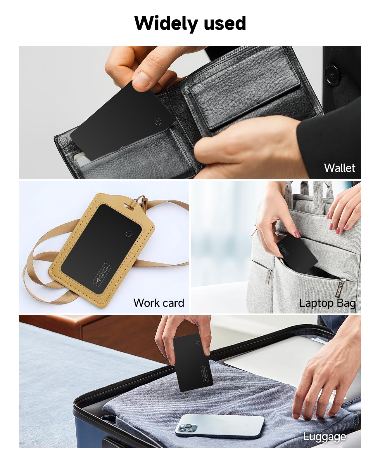Apple MFi Certified Wallet Tracker Air Card Tag Tracker Card Ultra Slim 0.07in, IP68 Waterproof Travel Credit Card Design Works with Apple Find My for Wallets, Keys, Luggage,Bags-2Pack