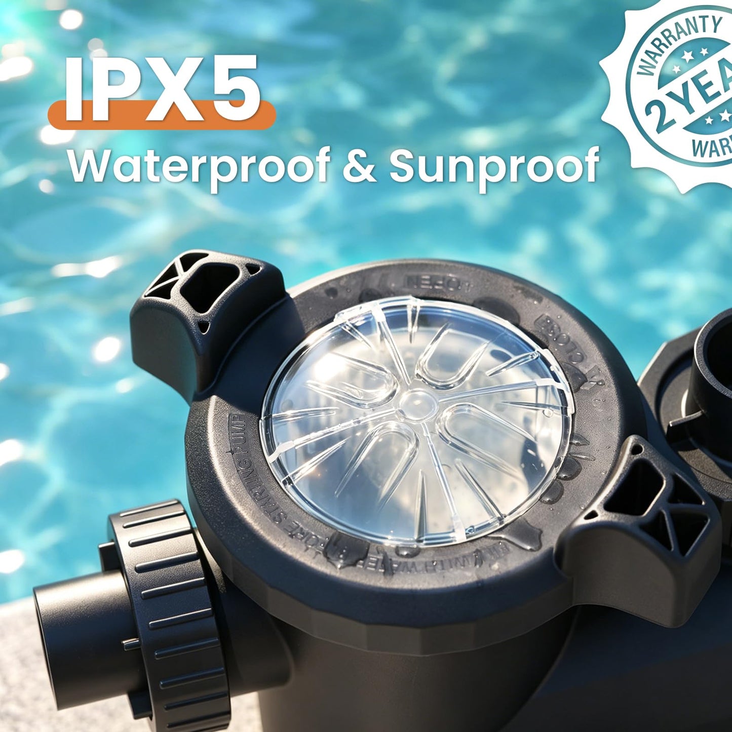 Vidapool Variable Speed Pool Pump, In/Above Pool Pump with Filter Basket, 1.5 HP, 115V, 7920GPH