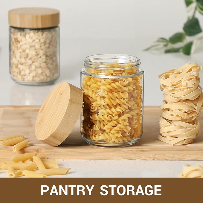 NETANY 4-pack 16oz Glass jars
