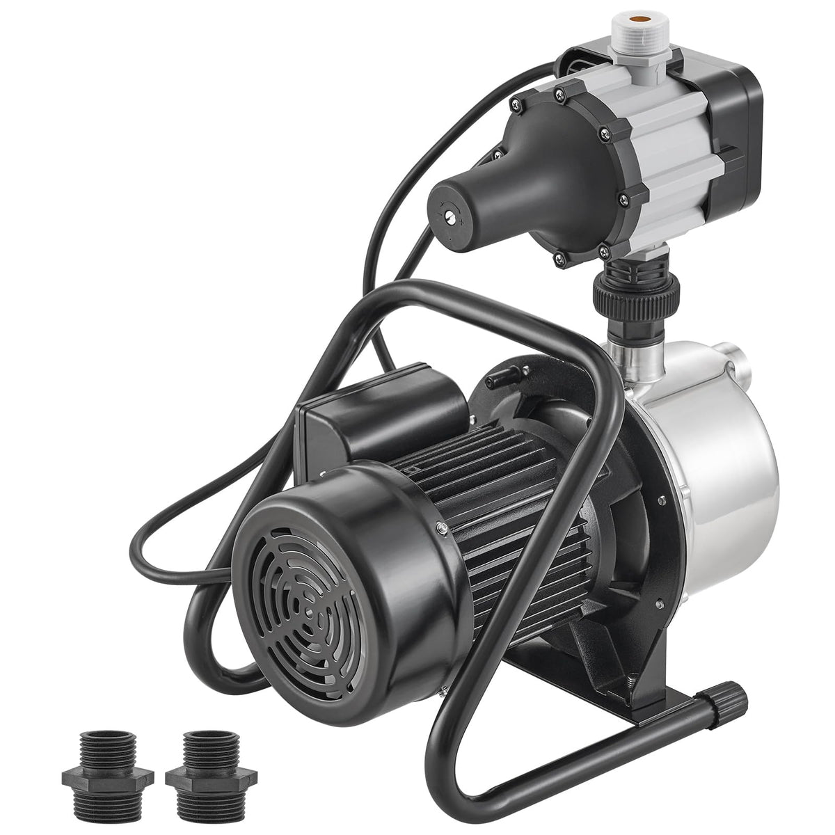 VEVOR 1HP Shallow Well Pump Portable, 1380 GPH Garden Jet Pump with Automatic Controller, 145 ft Head Stainless Steel Sprinkler Booster Pumps, for Garden Lawn Irrigation System, Water Transfer