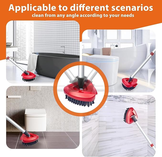 Small Spin Mop Replace Head Base + Scrub Brush
