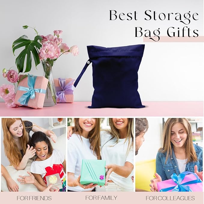 Waterproof Wet Bag for Swimsuit, Travel Beach Wet Dry Bag, Hidden Zipper