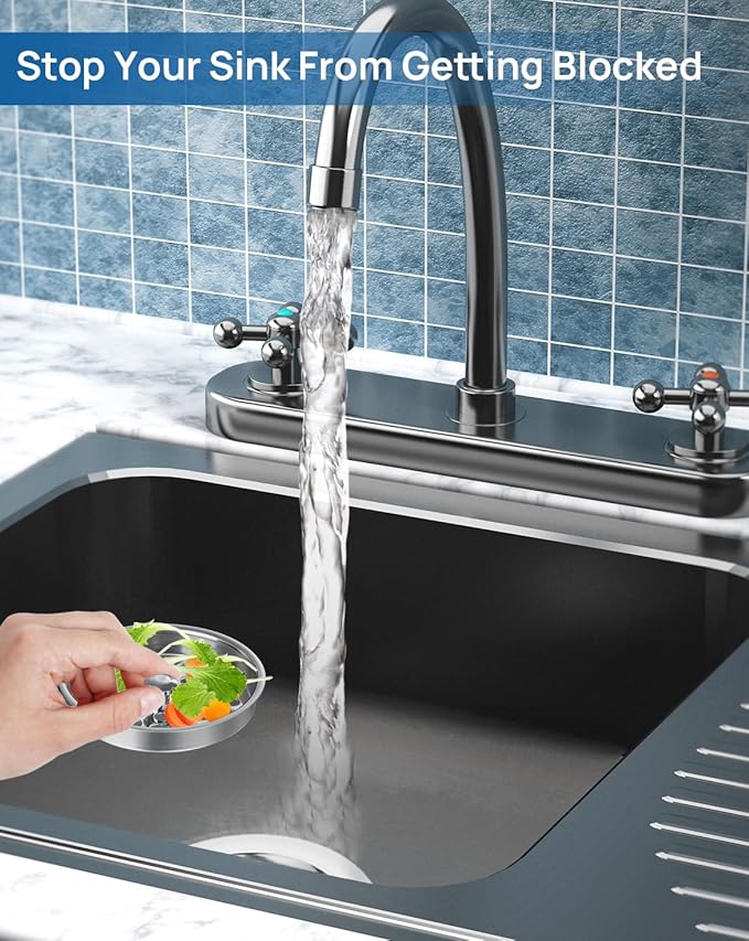 3 PCS Commercial Kitchen Sink Strainer Basket Replacement