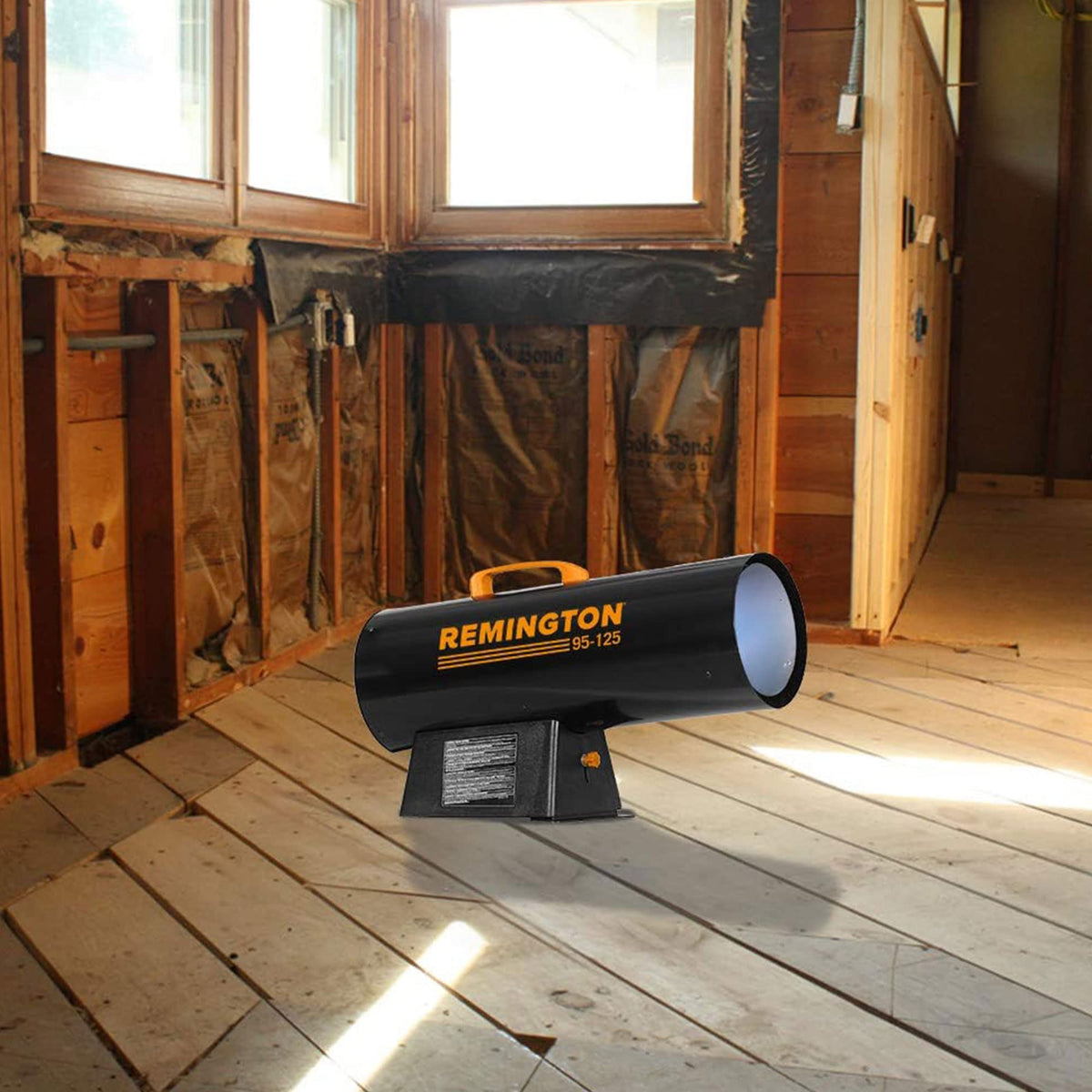 Remington 125,000 BTU LP Propane Forced Air Heater | For Warehouses, Construction Sites, and Workshops (REM-125V-GFA-O)