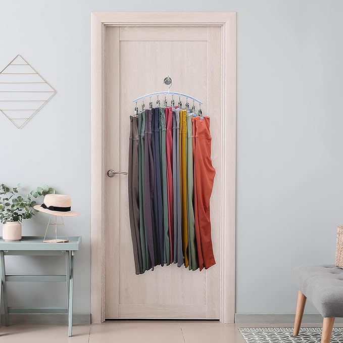 Legging Organizer for Closet, Metal Yoga Pants Hanger w/Rubber Coated 1 Pack