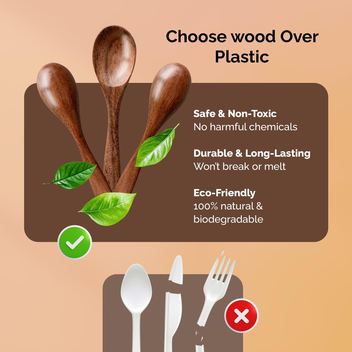 7-Piece Small Wooden Spoons – 5.8 Inch Acacia Wood Honey Teaspoons for Coffee, Tea, Jam, Spices & Condiments – Natural Mini Wood Spoons for Stirring, Serving & Kitchen Use from INANOSA